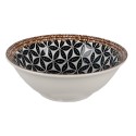 Clayre & Eef Soup Bowl 300 ml White Black Ceramic