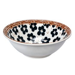 Clayre & Eef Soup Bowl 300 ml White Black Ceramic