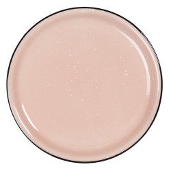 Clayre & Eef Piatto per la colazione Ø 22 cm Rosa Ceramica Rotondo