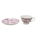 Clayre & Eef Tasse et soucoupe 250 ml Rose Porcelaine