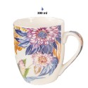 Clayre & Eef Tazza set di 4 300 ml Blu Porcellana Fiori