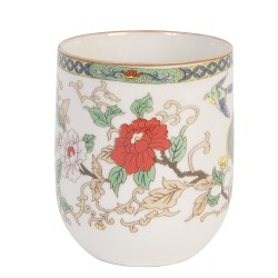 Clayre & Eef Tasse 100 ml Rot Porzellan Rund Blumen