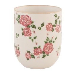 Clayre & Eef Mug 100 ml Pink Porcelain Round Flowers