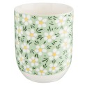 Clayre & Eef Tasse 100 ml Grün Porzellan Rund Blumen