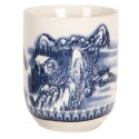 Clayre & Eef Mug 100 ml Beige Bleu Porcelaine Rond