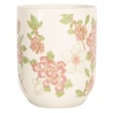 Clayre & Eef Tasse 100 ml Beige Rosa Porzellan Rund Blumen