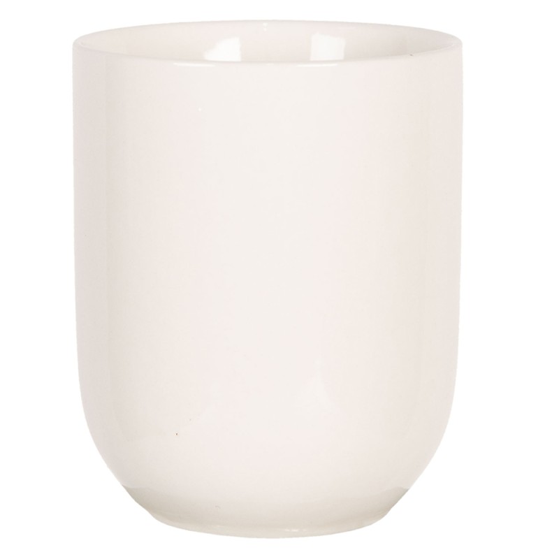 Clayre & Eef Mug 100 ml Blanc Porcelaine Rond