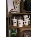 Clayre & Eef Tasse 300 ml Beige Schwarz Keramik Rund Schaf