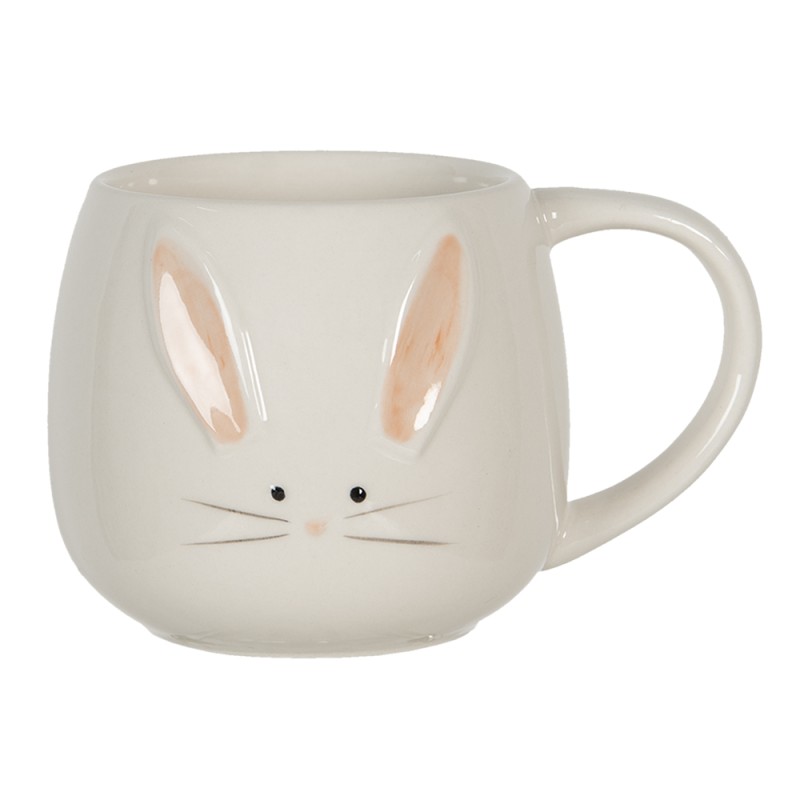 Clayre & Eef Tasse 200 ml Beige Keramik Rund Kaninchen