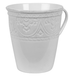 Clayre & Eef Tasse 450 ml Weiß Keramik