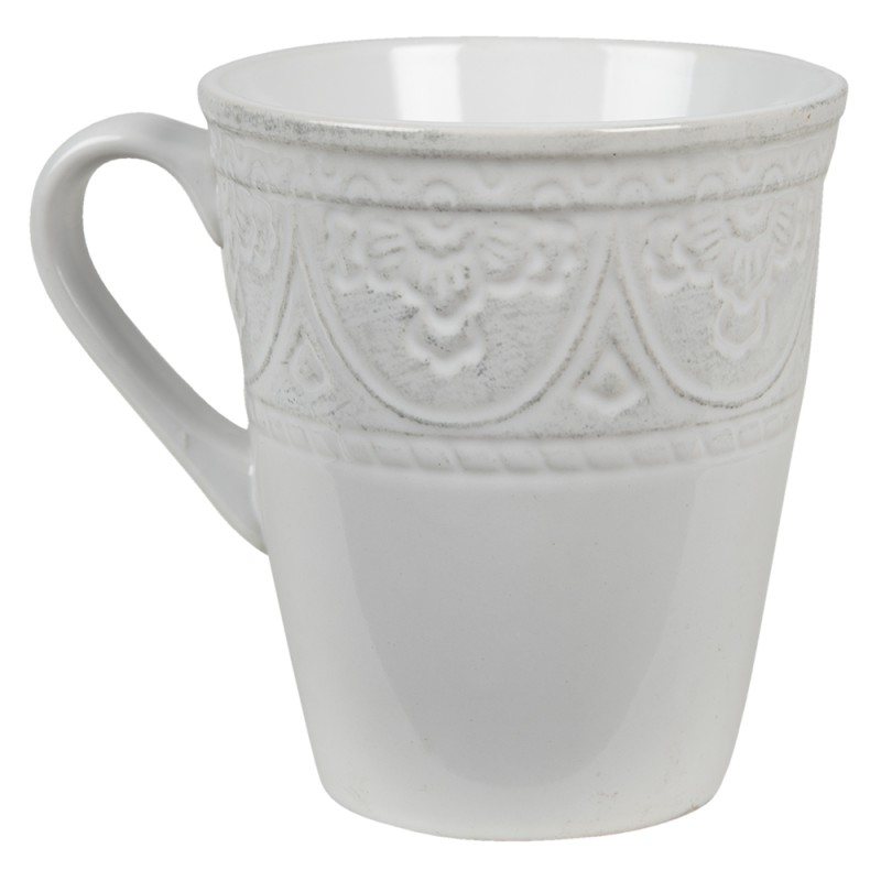 Clayre & Eef Tasse 450 ml Weiß Keramik