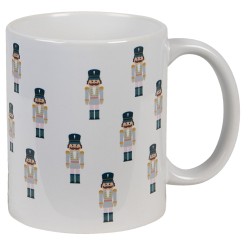 Clayre & Eef Mug 300 ml White Ceramic Nutcrackers