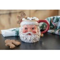 Clayre & Eef Mug Santa Claus 450 ml Red Ceramic