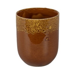 Clayre & Eef Mug 150 ml Marron Jaune Céramique