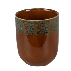 Clayre & Eef Mug 150 ml Brown Blue Ceramic