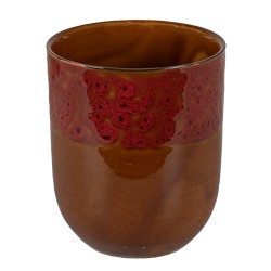 Clayre & Eef Tasse 150 ml Braun Rot Keramik