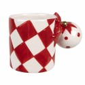 Clayre & Eef Mug 350 ml Red White Ceramic