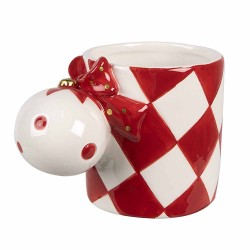 Clayre & Eef Mug 350 ml Red White Ceramic