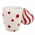 Clayre & Eef Mug 350 ml Blanc Rouge Céramique