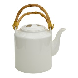 Clayre & Eef Teapot 1500 ml White Porcelain Round