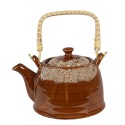 Clayre & Eef Teapot with Infuser 750 ml Brown Green Ceramic