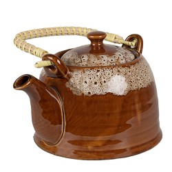 Clayre & Eef Teapot with Infuser 750 ml Brown Green Ceramic