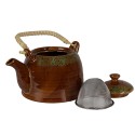 Clayre & Eef Teapot with Infuser 750 ml Brown White Ceramic