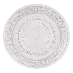 Clayre & Eef Assiette de dîner Ø 23 cm Verre Rond