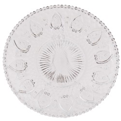 Clayre & Eef Assiette de petit déjeuner Ø 20 cm Verre Rond