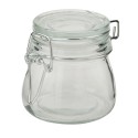 Clayre & Eef Pot de stockage Ø 9x7 cm Verre Rond