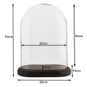 Clayre & Eef Stolp  26x15x34 cm Bruin Glas Ovaal