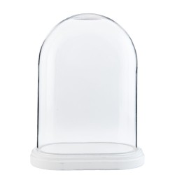 Clayre & Eef Glocke 26x15x33 cm Holz Glas Oval