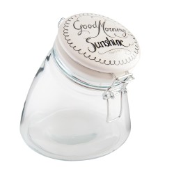 Clayre & Eef Storage Jar 1200 ml Glass Goodmorning Sunshine