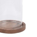 Clayre & Eef Glocke Ø 12x16 cm Transparant Glas Holz