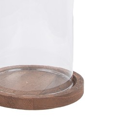 Clayre & Eef Cloche Ø 12x16 cm Transparent Verre Bois