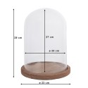 Clayre & Eef Stolp  Ø 23x29 cm Glas Hout Rond