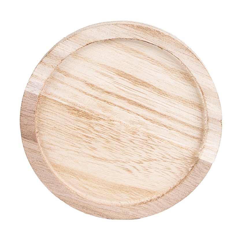 Clayre & Eef Cloche Ø 12x17 cm Glass Wood Round