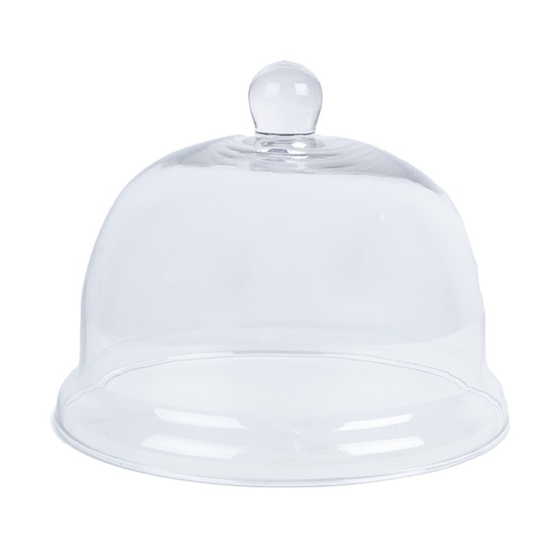 Clayre & Eef Cloche Ø 23x17 cm Transparent Verre Bois