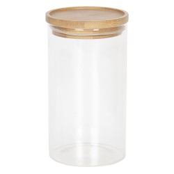 Clayre & Eef Pot de stockage Ø 8x15 cm Verre Rond