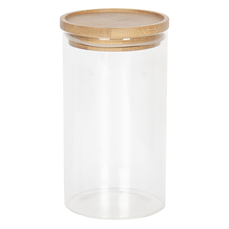 Clayre & Eef Storage Jar Ø 8x15 cm Glass Round