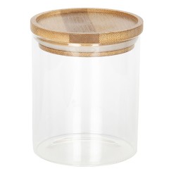 Clayre & Eef Pot de stockage Ø 8x10 cm Verre Rond