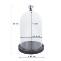 Clayre & Eef Glocke Ø 12x20 cm Transparant Glas Rund