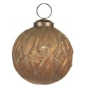 Clayre & Eef Kerstbal  Ø 8 cm Goudkleurig Glas Rond