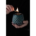 Clayre & Eef Tealight Holder Ø 9x8 cm Blue Glass