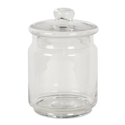 Clayre & Eef Pot de stockage Ø 11x17 cm Verre Rond