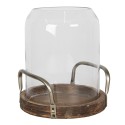 Clayre & Eef Wind Light Ø 22x27 cm Wood Glass Round