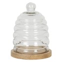 Clayre & Eef Glocke Ø 15x20 cm Holz Glas Rund