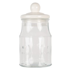 Clayre & Eef Storage Jar Ø 15x29 cm Glass Round