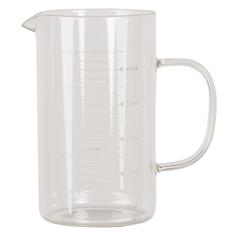 Clayre & Eef Decoratie Schenkkan  500 ml Glas Rond