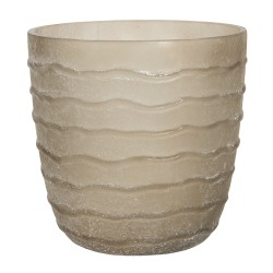 Clayre & Eef Porte-bougie Ø 13x13 cm Beige Verre Rond